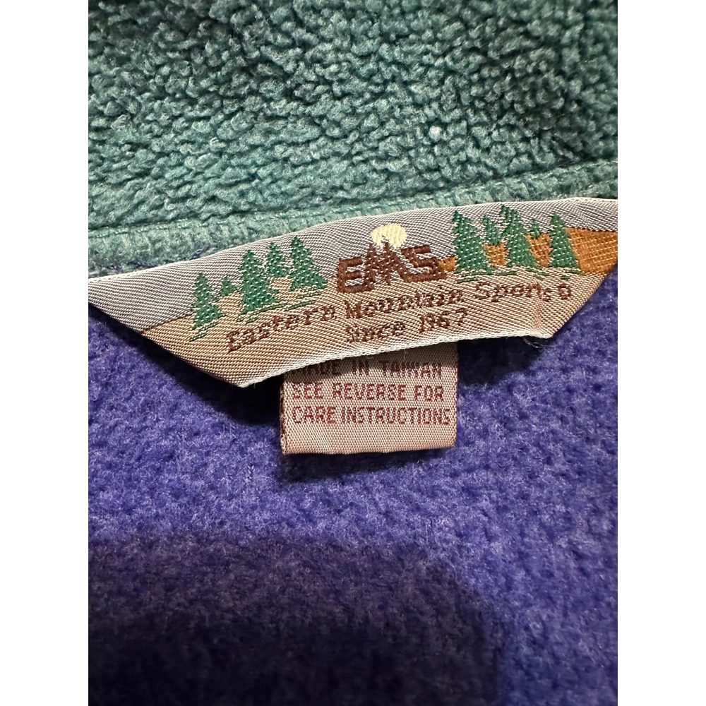 Vintage EMS Eastern Mountain Sports Fleece Pullover Teal Purple Mens Medium - Picture 7 of 12